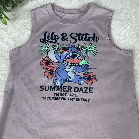 Disney Stitch Gray Tank Top 6/7 EUC Lilo & Stitch Small - Picture 3 of 8